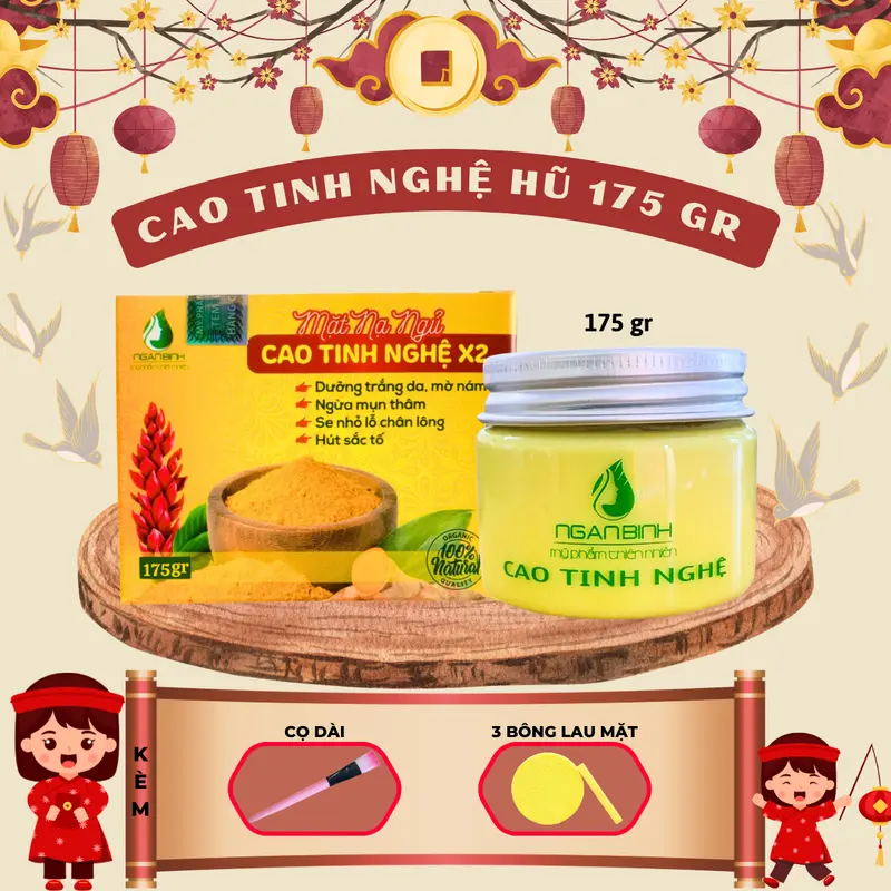 Cao Tinh Nghệ 175gr Dưỡng Da , Làm Đẹp Da , Chăm Sóc Da Nữ Skincare 0