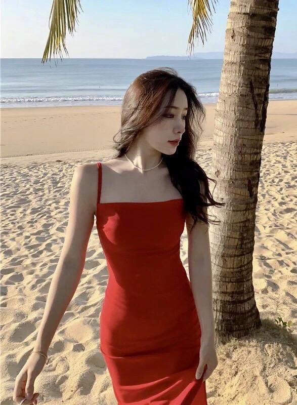 Product Introduction of [Hàng Trend] Đầm Váy 2 dây body xẻ tà sang chảnh(VÁY KHÔNG KHÓA SAU, KO TĂNG ĐƠ ĐIỀU CHỈNH DÂY, XẺ SƯỜN) 3