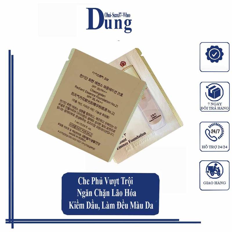 Combo 30 Gói Kem Nền Tái Sinh Che Phủ Hoàn Hảo Essence Radiant Foundation