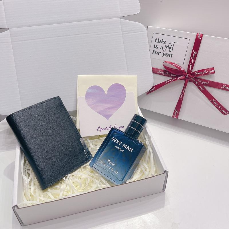 Hộp quà tặng ví nam nước hoa tặng sinh nhật bạn trai, bộ quà tặng sang trọng rẻ đẹp Sinh nhật Sinh nhật Xịt Thơm