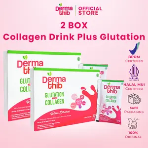 【Package】2 Box Dermathib Collagen Drink Plus Glutation - Anti Acne Anti Aging Whitening Booster
