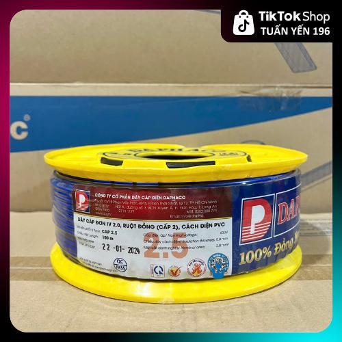 Dây Điện Đơn 1 Sợi 7 Lõi Đồng DAPHACO CAP 1.0, 1.5, 2.0, 2.5, 3.0, 4.0 Cuộn 100m - Tuấn Yến