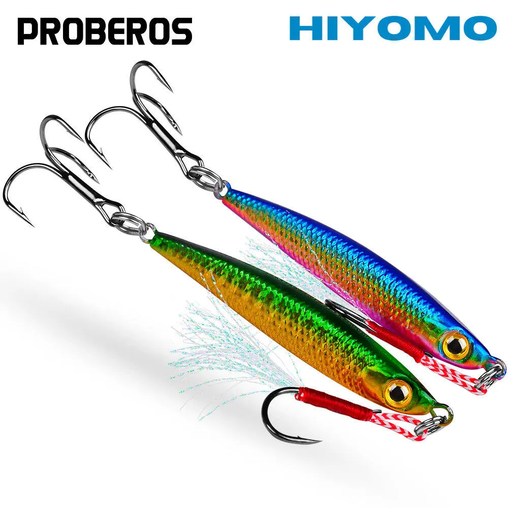 PROBEROS 1PCS Lead Fishing Lure Casting 7g 10g 15g 20g 30g Micro Jig Lure Artificial Metal Jigging Bait Bass Fishing Tool LF127