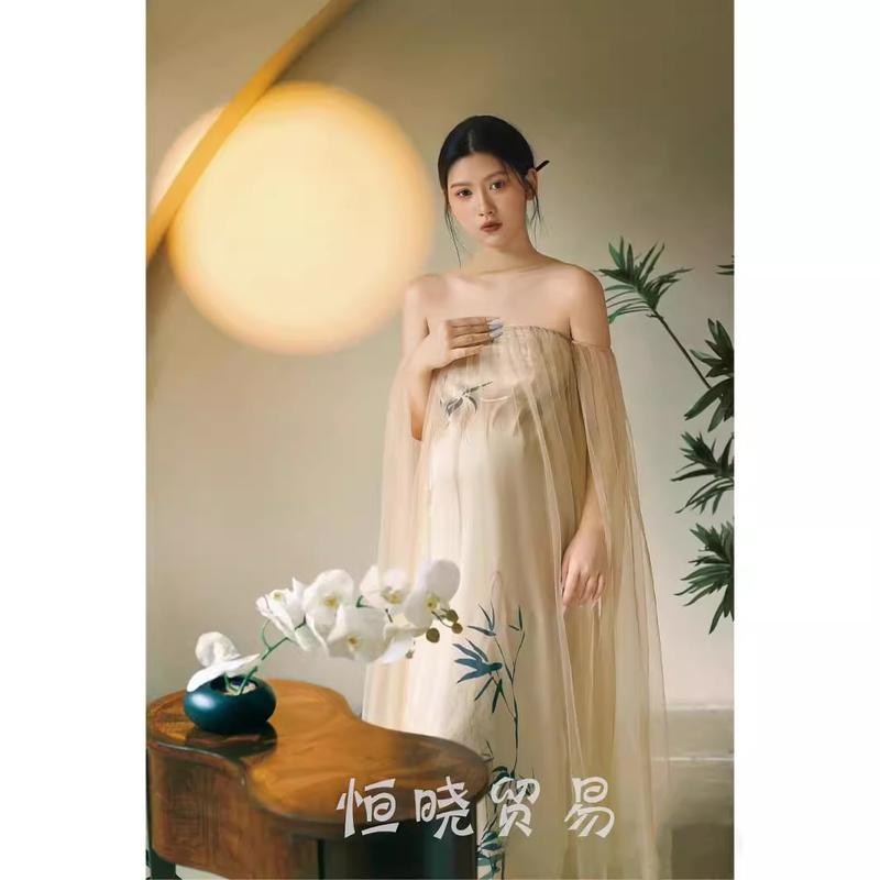 Product Introduction of Quần áo chụp ảnh thai sản, Chủ đề Studio, Phong cách Pop Indie thời trang, Váy áo ống, Thích hợp cho bà mang thai, phong cách chân dung, Potbelly 4
