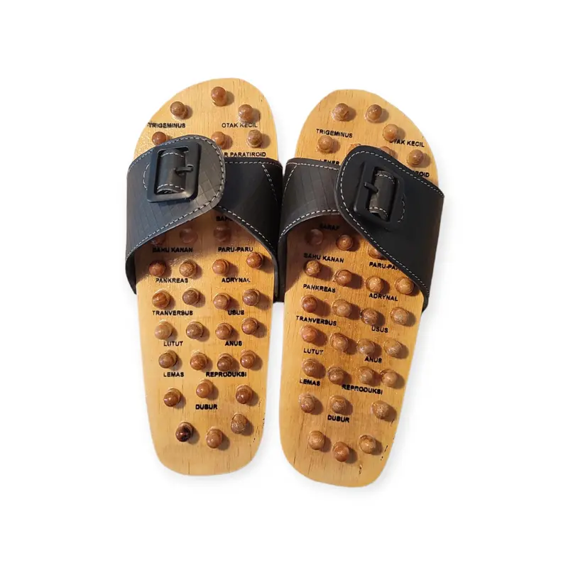 Sandal Refleksi Kayu Rematik Tubuh Leher Therapy Terapi Menyembuhkan Remaja 1