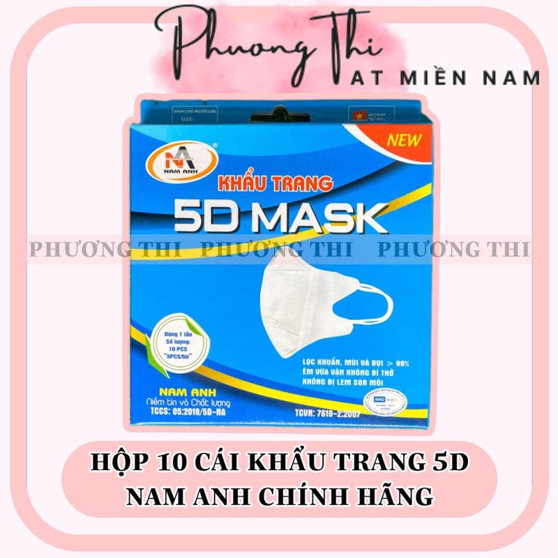 10 HỘP 100 CÁI KHẨU TRANG 5D CAO CẤP NAM ANH UY TÍN XƯA NAY