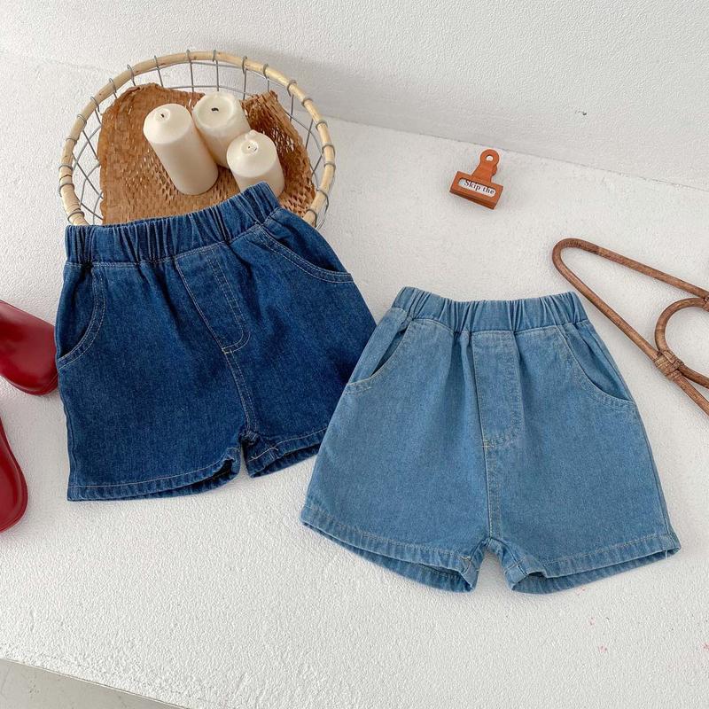 Quần đùi cho bé Quần short Jean bé trai bé gái chất liệu bò mềm từ 7kg đến 23kg