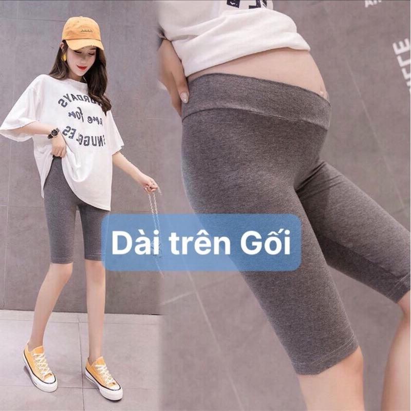 Quần lửng legging ngố ( Lửng Bầu ) có chun chỉnh chất cotton co dãn 4 chiều 1