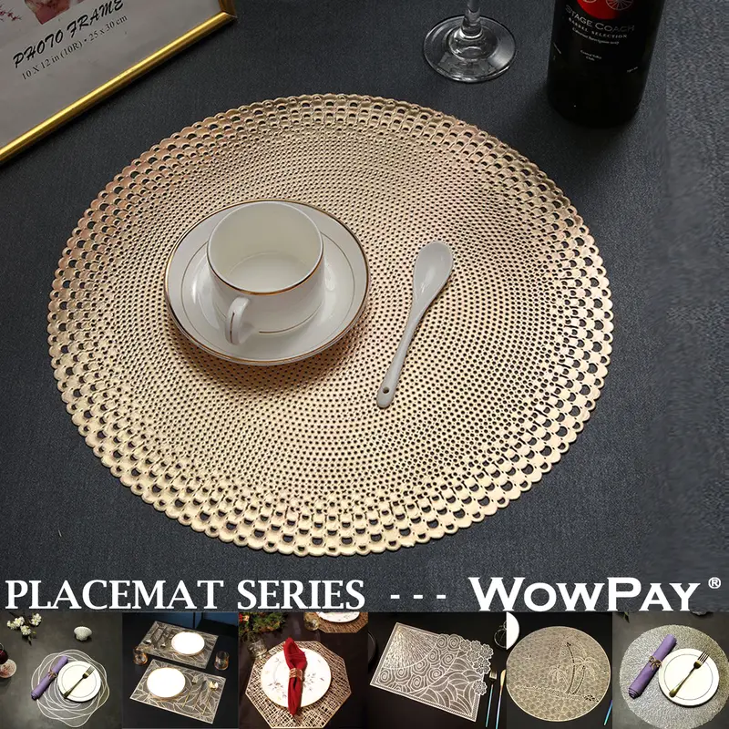 WowPay Alas Piring Placemat Nordic PVC  Waterproof Tatakan Gelas Piring Meja Makan Dapur 8