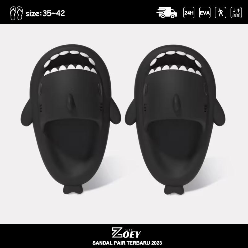 Product Introduction of Sandal hiu pria dewasa 2024 paling awet Sendal slop pria karet terbaru murah Sendal selop wanita empuk kece slip on Rumah EVA indoor outdoor 56