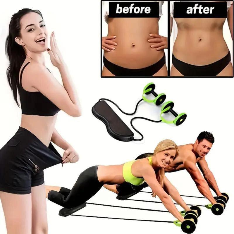 Product Introduction of Multifunctional Abdominal Exercise Wheel, 1 Set Abdominal Trainer With Resistance Band, Abdominal Muscle Training Equipment For Home Gym 1