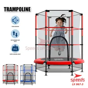 SPEEDS 55inch Trampoline with Enclosure Net Trampolin Anak Dengan Jaring Pelindung 067-3