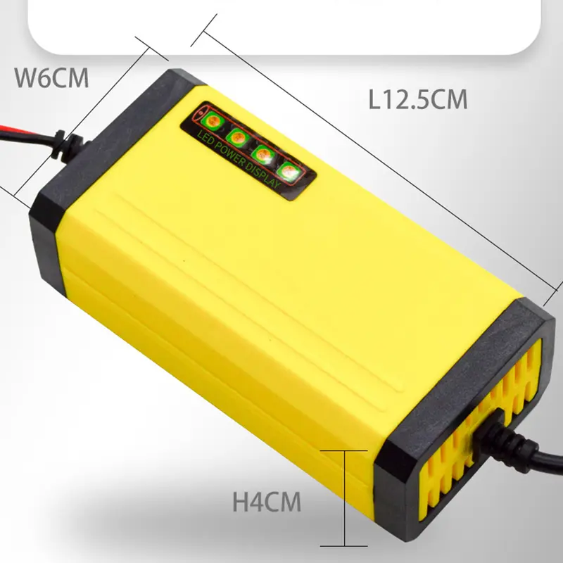 【MonQIQI】Charger Aki Portable 12V 2A Motor Mobil Charger Aki Motor Kering Dan Basah LED Indikator car kabel 1