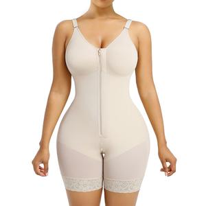 Women’s  shapewear  Tummy Control Butt Lifter Shaper with Zipper Crotch detachable shoulder strap