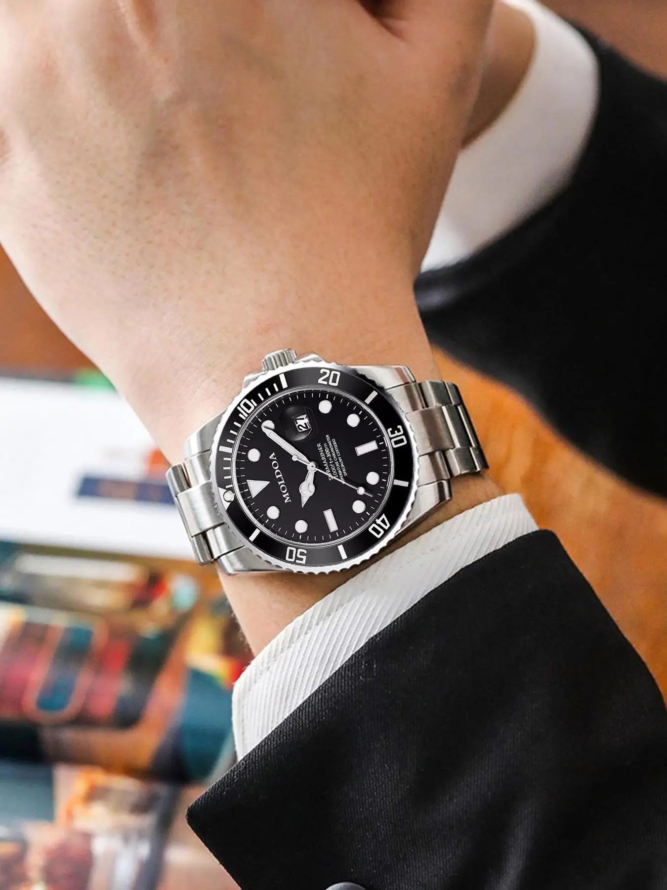 Men's Business Fashion Round Dial Analog Quartz Watch, Fashion Watch for Party, Daily Clothing Decor, Trendy All-match & Exquisite Watch for Birthday Gift with Box