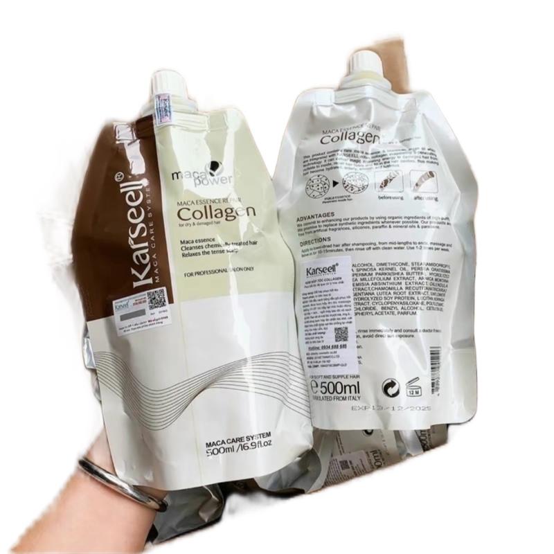Combo 2 Kem Ủ Hấp Xã Tóc Mỗi Bịt 500g Hổ Trợ Làm Mềm Tóc Phục Hồi Tóc Karseell Maca Colagen Chăm Sóc Tóc - Women - Nam Nữ 500ml Serum