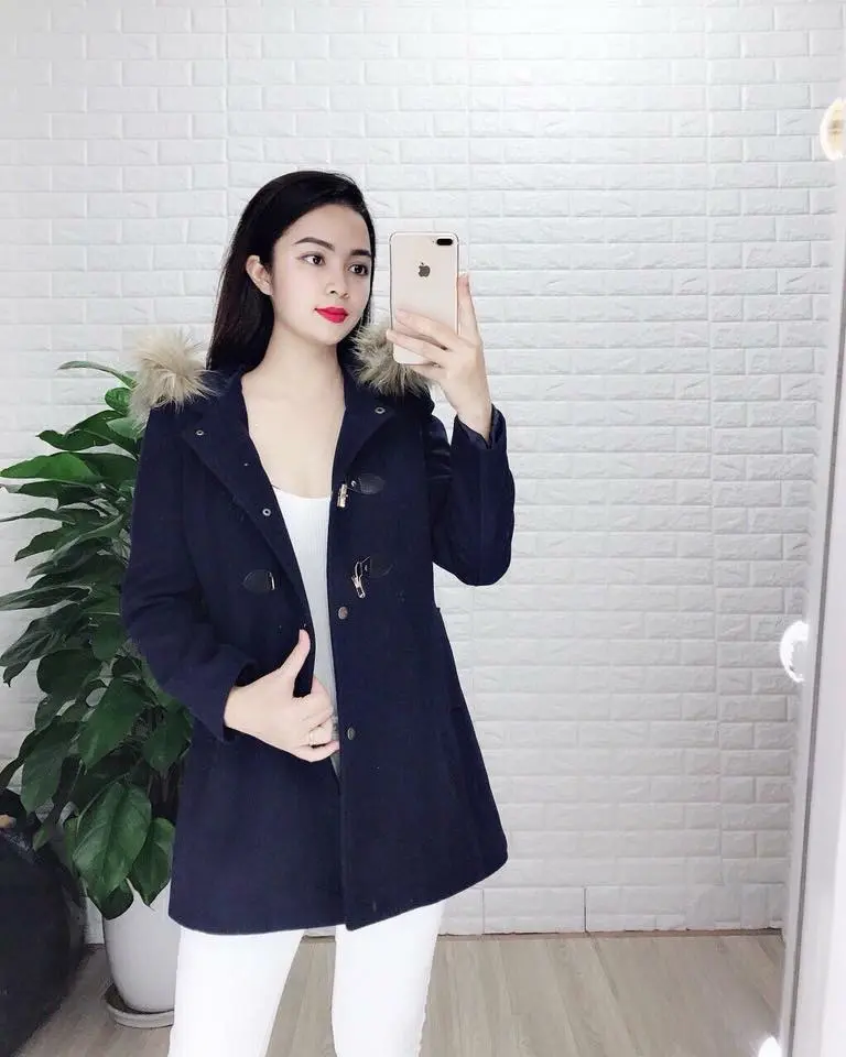 |VNXK NHAT NAM | Áo dạ mũ lông 2 lớp nữ | MSP HXK25
