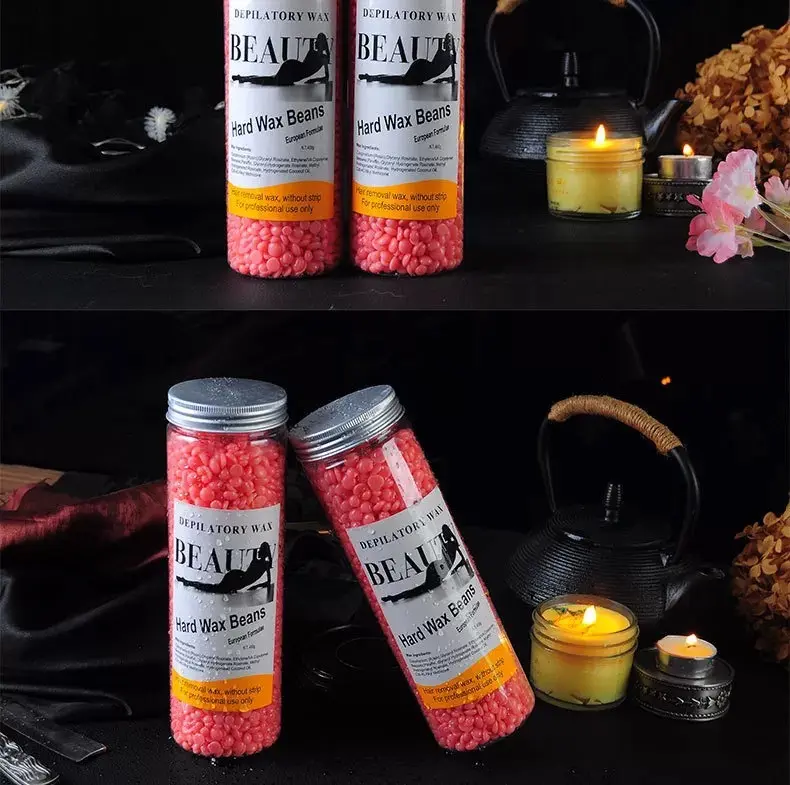 Sáp tẩy lông, 400g, Hạt sáp cứng, Bộ sáp, Viên sáp, Thích hợp để tẩy lông, Sáp tẩy lông 3