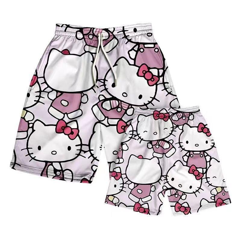 Product Introduction of Quần Soóc Hello Kitty, KD, Dành Cho Em Bé Trai Và Bé Gái, Quần Soóc Đi Biển Dáng Rộng Mùa Hè, Phong Cách Ins, Quần Dài Đến Đầu Gối, Thể Thao Thường Ngày, Quần Nam, Thích Hợp Cho Thể Thao Bóng Rổ 8