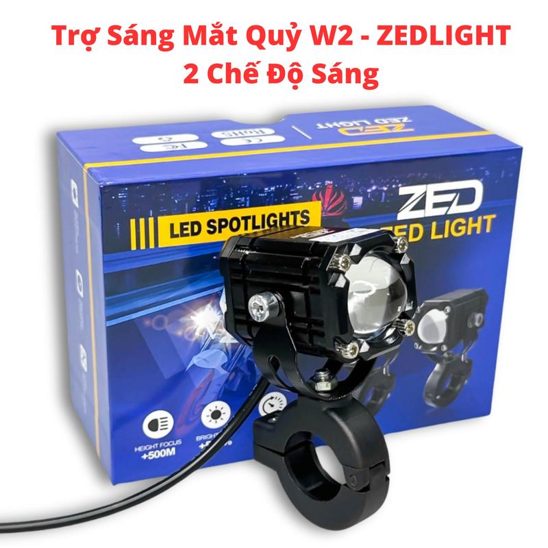 Đèn LED Trợ Sáng Bi Cầu Mini W2 - ZEDLIGHT New 2025 - 55W 2 Chế Độ Sáng Passing Chủ Động 9-80V DC Lắp Xe Máy Xe Điện Oto - Phụ Tùng