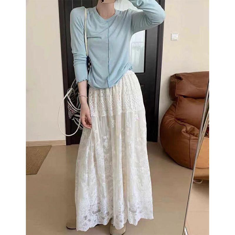 Product Introduction of Váy Ren, Màu Trắng, Cạp Cao Cho Nữ, Thiết Kế Đẹp, Hình Quả Lê Độc Đáo Phong Cách Pháp, Váy Ôm Thanh Lịch, Váy Chữ A Women 4