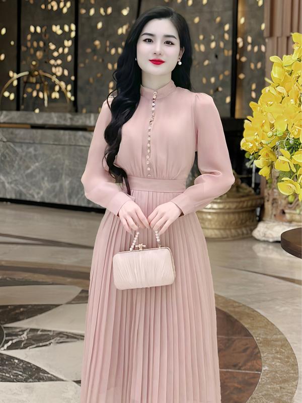 [MIỄN SHIP] MDU1375 Váy Tơ Óng - Dáng Vẻ Sang Trọng Đầy Lôi Cuốn Dành Cho Nữ Women Dress 1