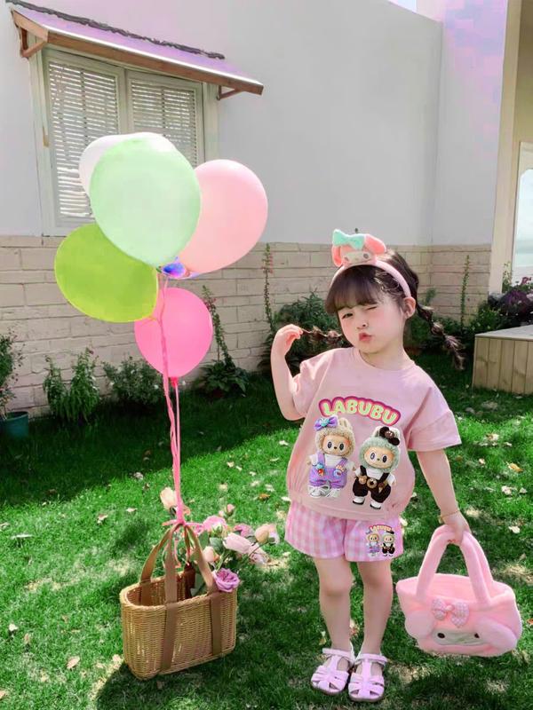 ComBo 4 Bộ Kẻ CaRô Bé Gái Mẫu LaLaBu In 5D  sezi 10.55kg 3