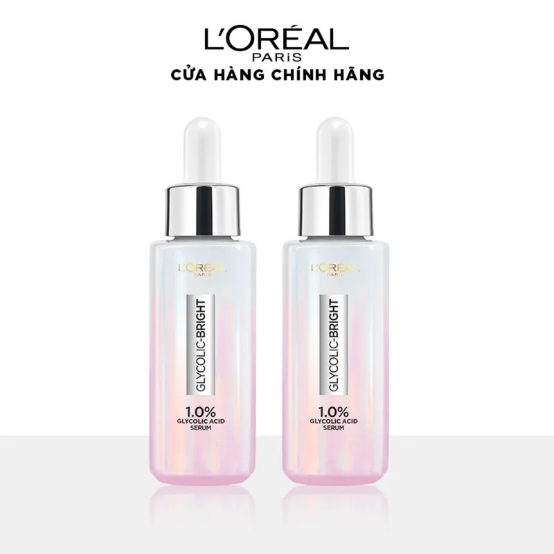 Bộ 2 Serum sáng da tức thì L'Oreal Paris Glycolic Bright Instant Glowing Serum 1.0% Glycolic Acid 30mlx2 2