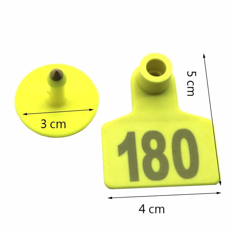 Đánh dấu tai cho lợn, 20 cái, Thẻ tai cho dê, Thẻ tai cho gia súc, Nhãn hiệu ID, cho lợn, cừu và dê, 5x4cm 2