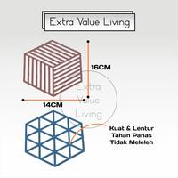 Gambar YUTAMI Tatakan Piring Panci Gelas Silikon Tahan Panas Anti Slip - SEGITIGA PUTIH dari Extra Value Living Kota Administrasi Jakarta Barat 3 Tokopedia