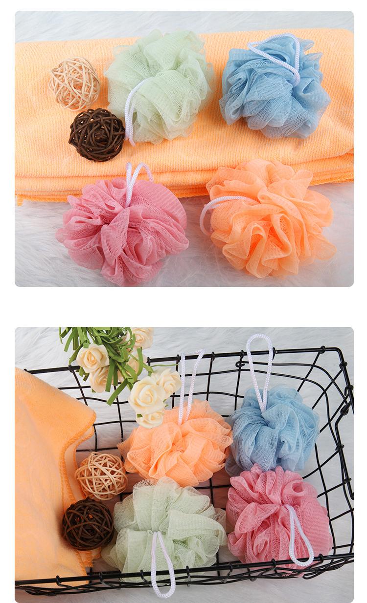 Product Introduction of Soft Shower Mesh Foaming Sponge Bathroom Exfoliating Bath Bubble Ball Body Skin Cleaning 4