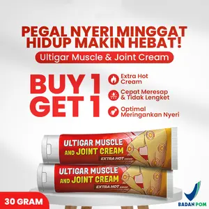 Paket Bundling Ultigar Muscle and Joint Cream (Buy 1 Get 1) 2 x 30 Gram - Krim Otot dan Sendi