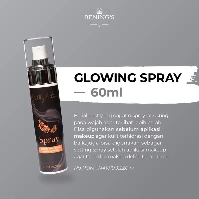 Bening skincare glowing spray 60ml Facial Bening'S