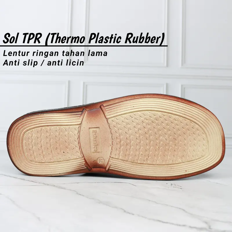 Estunice Sandal Kulit Pria Original 100% Sendal Slop Pria Size 38-45 - ES 02 8