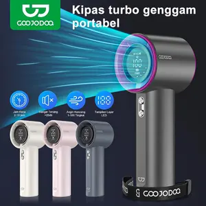 GOOJODOQ GFS001 High Speed Mini kipas Strong Wind 100 Gear Wind Speed kipas angin Digital Display Adjustable Turbo kipas tangan untuk olahraga luar ruangan dan pendinginan cepat