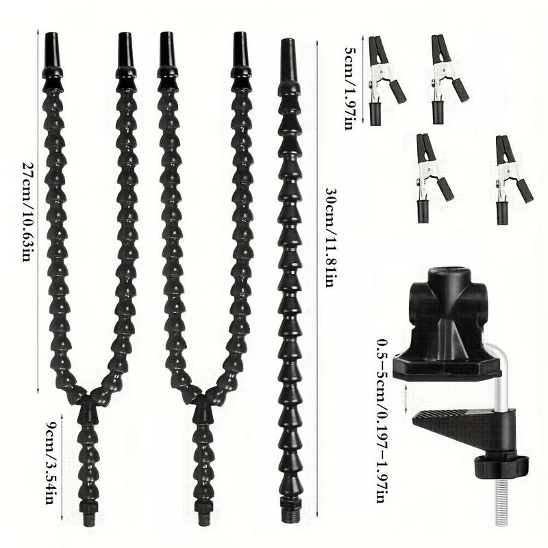 Product Introduction of 5-claw Assist Clip, 1 Count Helping Hands Soldering, PCB Soldering Holder, Flexible Arms Welding Helping Hand Soldering Third Hand Tool, Desktop Clip 9