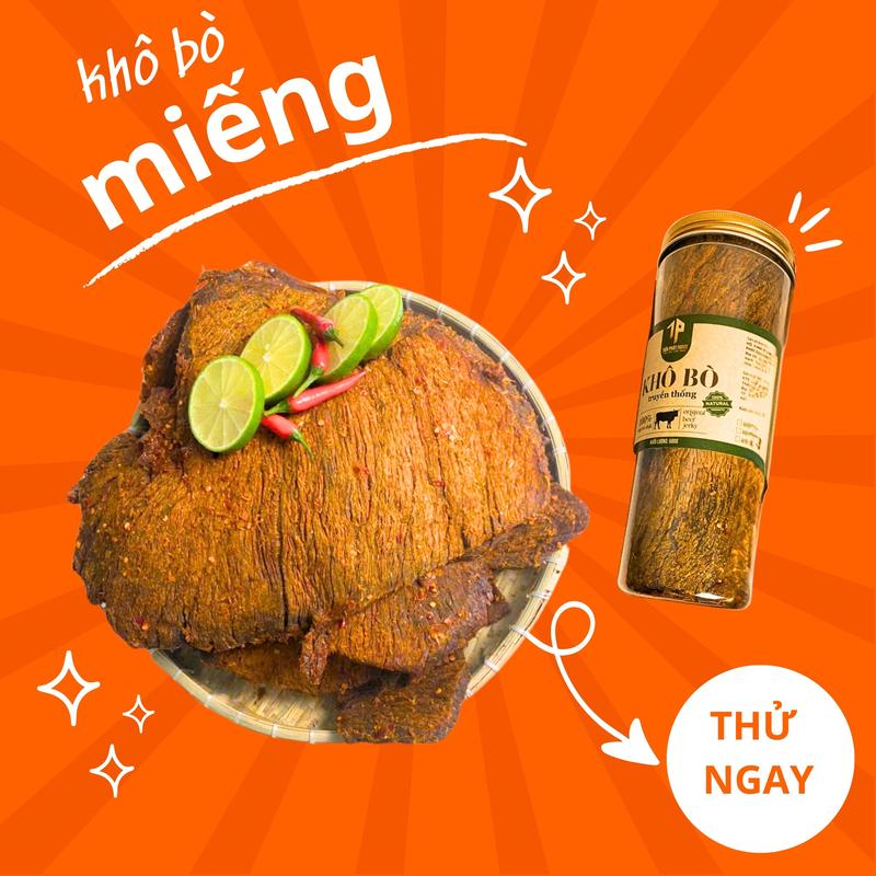 Khô Bò Miếng Tảng Đặc Sản Củ Chi Mềm Ngon Đậm Đà- Tiến Phát Foods-Loại Đặc Biệt 500 gr-250 gr 4