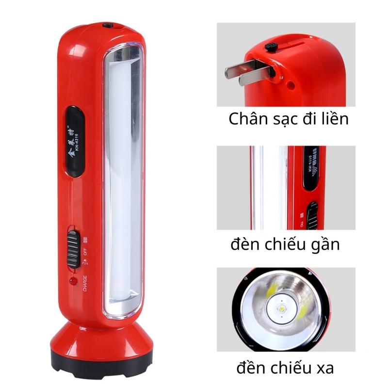  KENNEDE Đèn tích điện để bàn KN - 4110 siêu sáng chế độ 2 trong 1 pin và tích điện tiện lợi chiếu sáng toàn bộ không gian hiện đại và sang trọng 