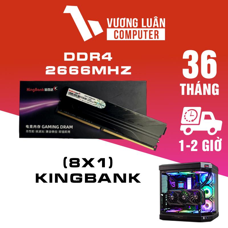 Ram Máy tính Kingbank tản thép DDR4 8GB Bus 2666 /3200
