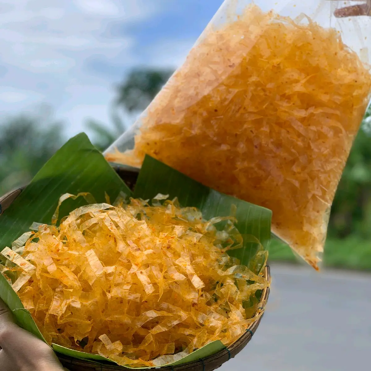 Bánh tráng sợi sa tế Long An