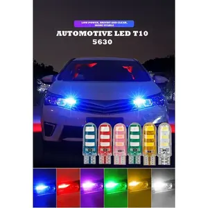 Lampu Kota Lampu Senja T10 W5W Gel Flash Kedip 6 SMD DC 12V Tahan Panas