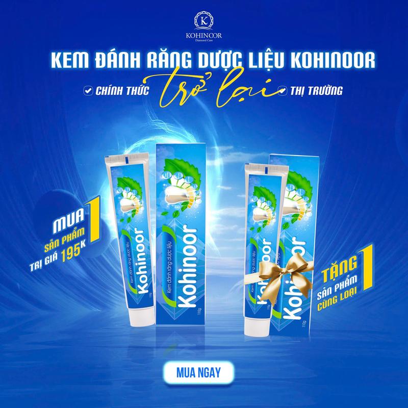 Kem đánh răng dược liệu cô đặc Cam thảo, Lá Lược Vàng, Đinh Hương Kohinoor 110g 4