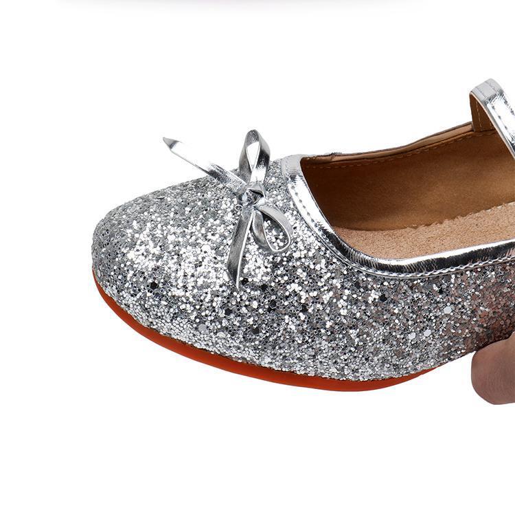 Product Introduction of Autumn and Winter Children Girls Latin Dance Shoes Children Girls Soft Bottom Dance Shoes High Heel Princess Performance Beginner Just Nam 25