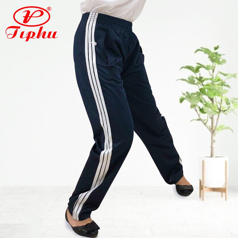 Quần thun thể dục 3 sọc ống suông cho bé đi học, lưng thun, dây rút, hút mồ hôi, size từ 20-100kg, Amazing