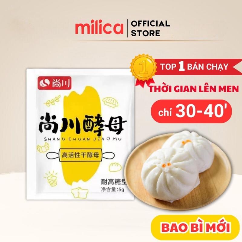 Men nở SHANGCHUAN hoạt tính cao Bổ Sung Vitamin C lên men nhanh làm bánh mì bánh bao,... gói 5g