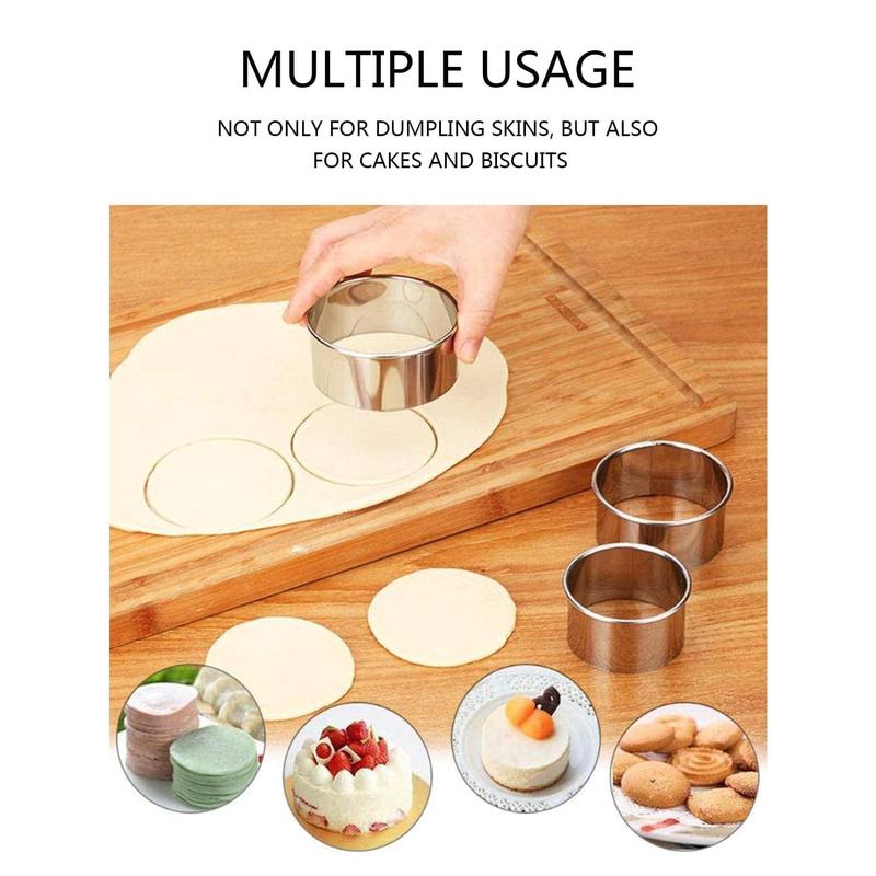 3pcs Reusable Stainless Steel Dumpling Maker,Simple Silver Color Washable Dumpling Maker Press For Kitchen Utensils Oven 4