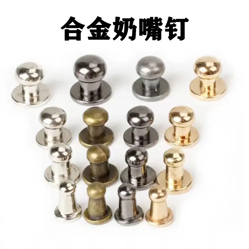Alloy Monk Head DIY Handmade Leather Craft Bag Hardware Accessories Nipple Stud Leather and Fur Integrated Buckle Soft Leather