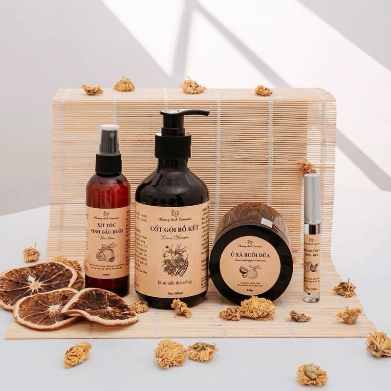 [MUA 2 TẶNG 2] COMBO GỘI XẢ CHĂM SÓC TÓC TRỌN BỘ 4 MÓN PHƯƠNG ANH COSMETIC CAO CẤP