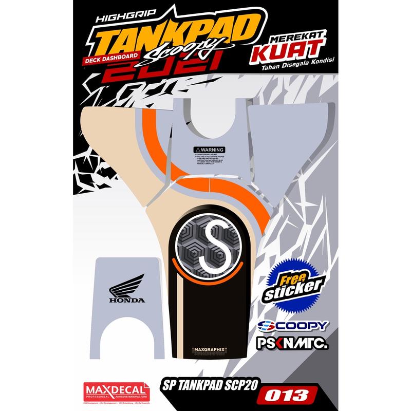 Tankpad Scoopy New 2021 2022 2023 Pelindung Dashboard Scoopy Deckpad Scoopy 2023 (body protektor deck pad cover) Kendaraan Motor Motorcycle 6