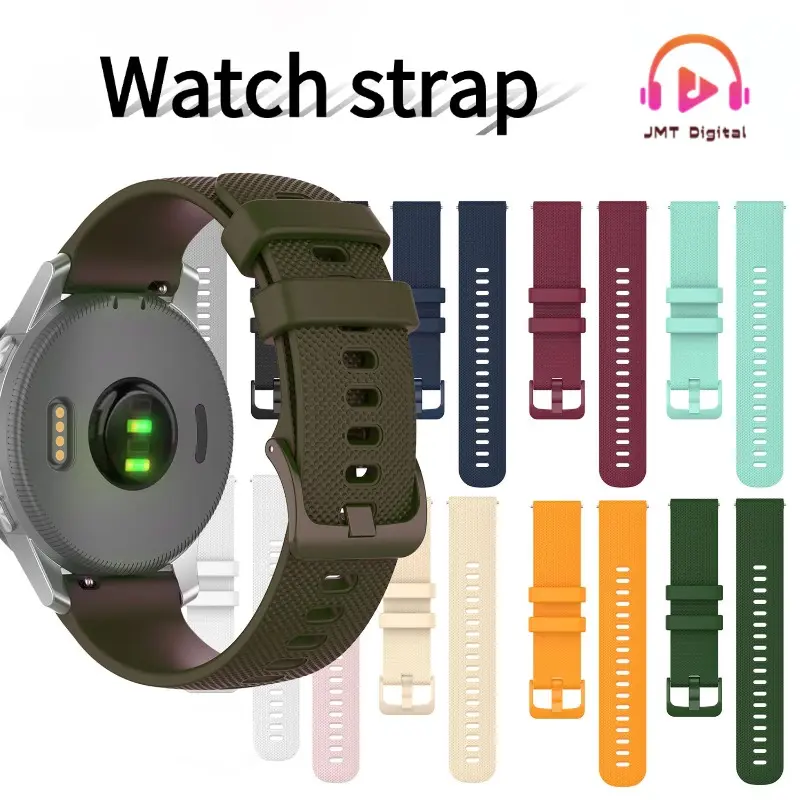 Tali Silikon, Universal, Corak Berpetak, Sesuai untuk H9 Pro Max, 20/22mm Watch Watches Watch